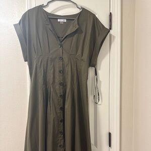 Casual Olive Dress